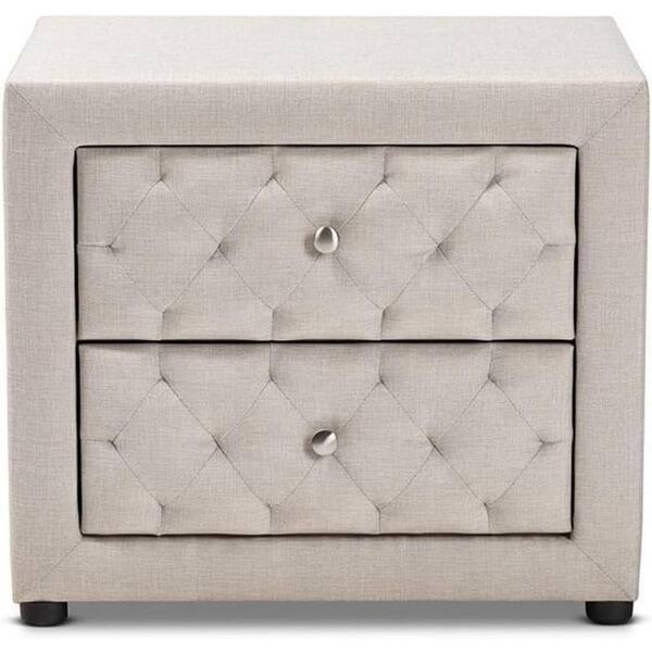 Emily Peach様 HOME IMPORTS EMPORIUM Beige 2 Drawer 22.4 in. W Nightstand