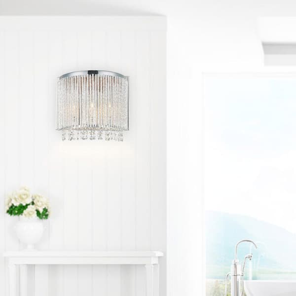 Claire 3 Light Wall Sconce With Chrome Finish