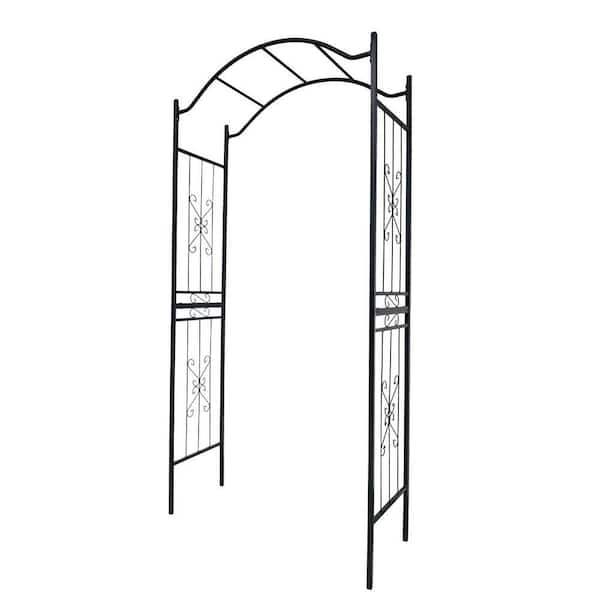 Avex 43.20 in. W x 90.48 in. H Metal Garden Arch Outdoor Climbing Plants Support Rose Arch
