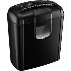 6-Sheet Auto Feed Cross Cut Paper Shredder with 3.7 gal. Bin, P-4 High Security Level in Black