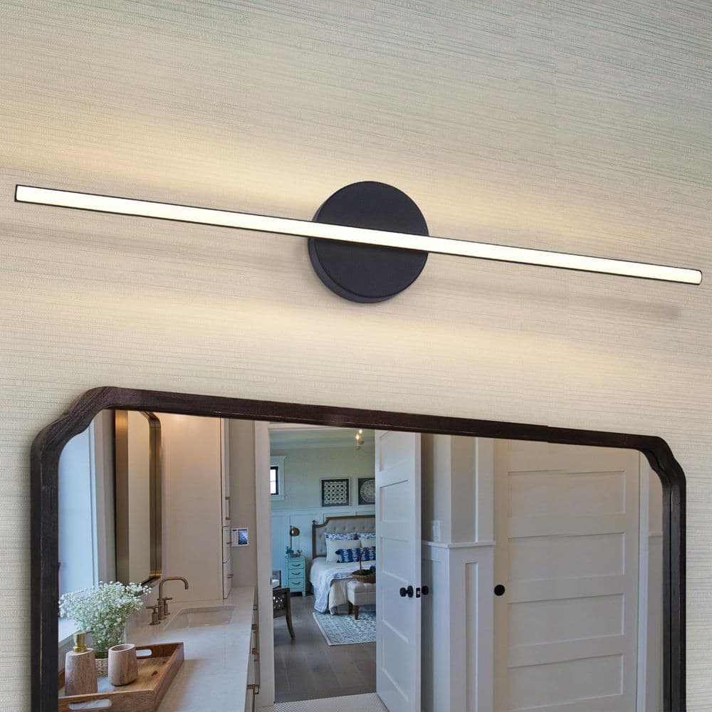 Olivia 30.7 in. 1-Light Black Modern LED Vanity Light Bar for Bathroom price history on PriceWatchPro