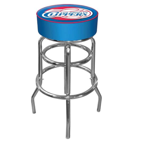 Trademark Los Angeles Clippers NBA 31 in. Chrome Padded Swivel Bar Stool