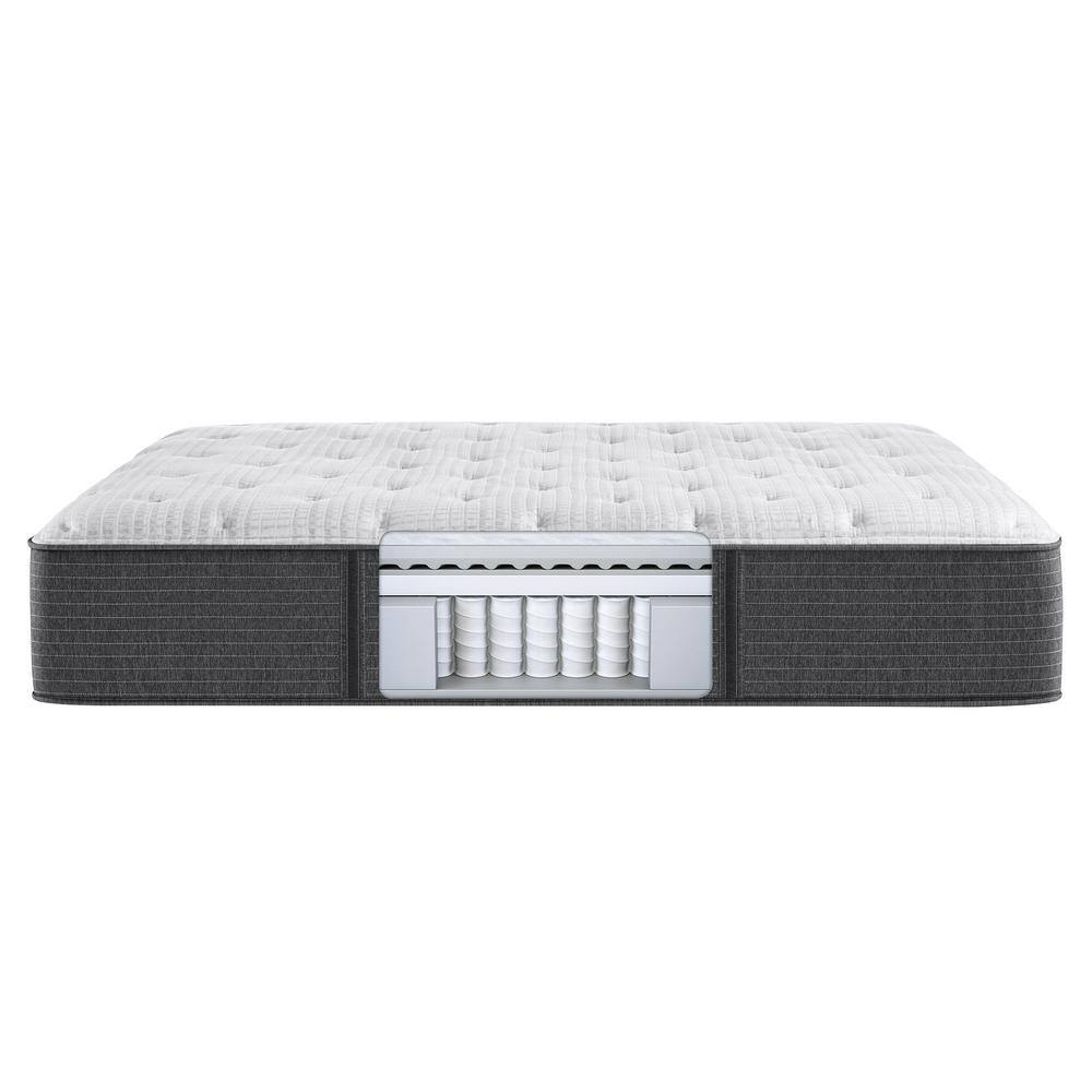 Contemporary White/Gray Cal. King Innerspring Gel Memory Foam Mattress