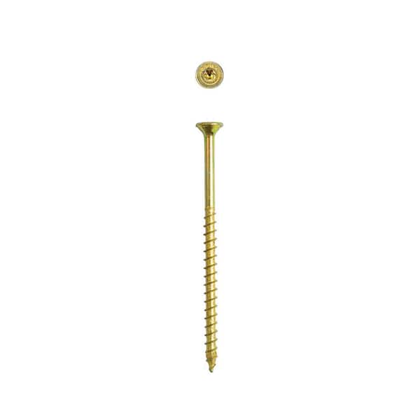 #10 x 3-1/2 in. Interior Flat Head Wood Screws Construction Framing Torx T-Star Plus (57 Each) 1 LB Bit Included