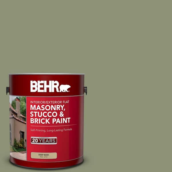 BEHR 1 gal. #PFC-39 Moss Covered Flat Interior/Exterior Masonry, Stucco and Brick Paint