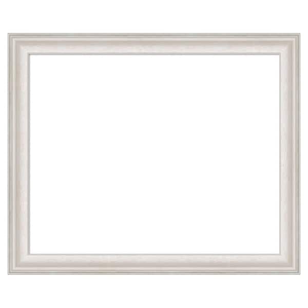Amanti Art Trio White Wash Silver 34 in. x 28 in. Polystyrene Framed Dry Erase Magnetic Memo Board