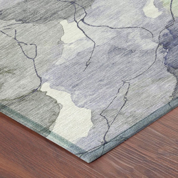Chantille Machine Washable Indoor/Outdoor Abstract ACN2589 Lavender 8 ft. x 10 ft. Area Rug