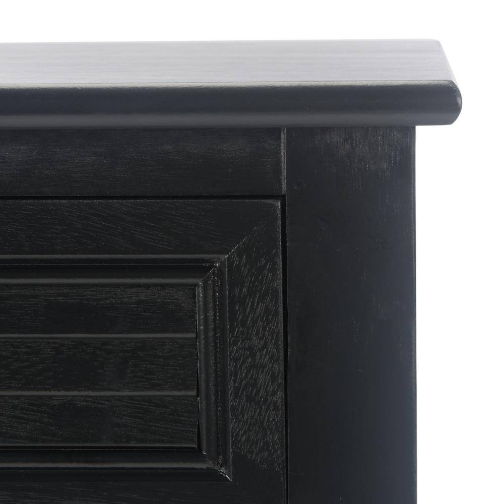 Tate Amish Black Wood 40" Console Table with Storage