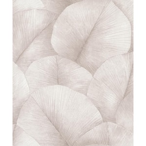 Kumano Collection Pink Textured Palm Leaf Matte Finish Non-Pasted Vinyl on Non-woven Wallpaper Roll