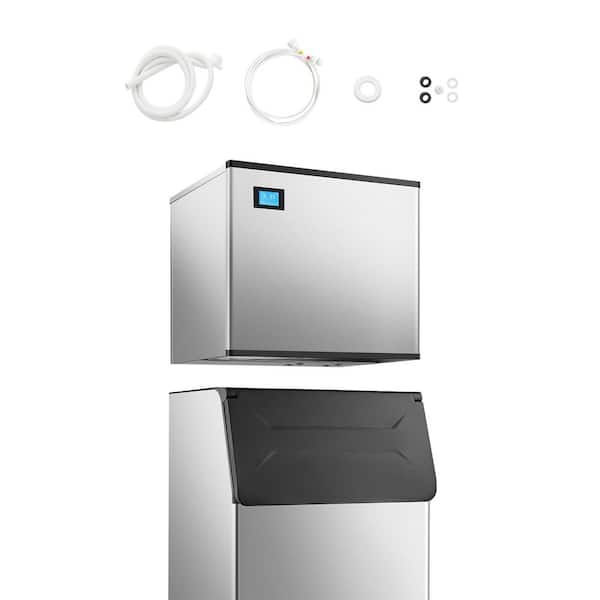 Commercial Ice Maker Machine 800 lbs. /24 h, 26 In. Stainless Steel Industrial Ice Machine, Self-Cleaning