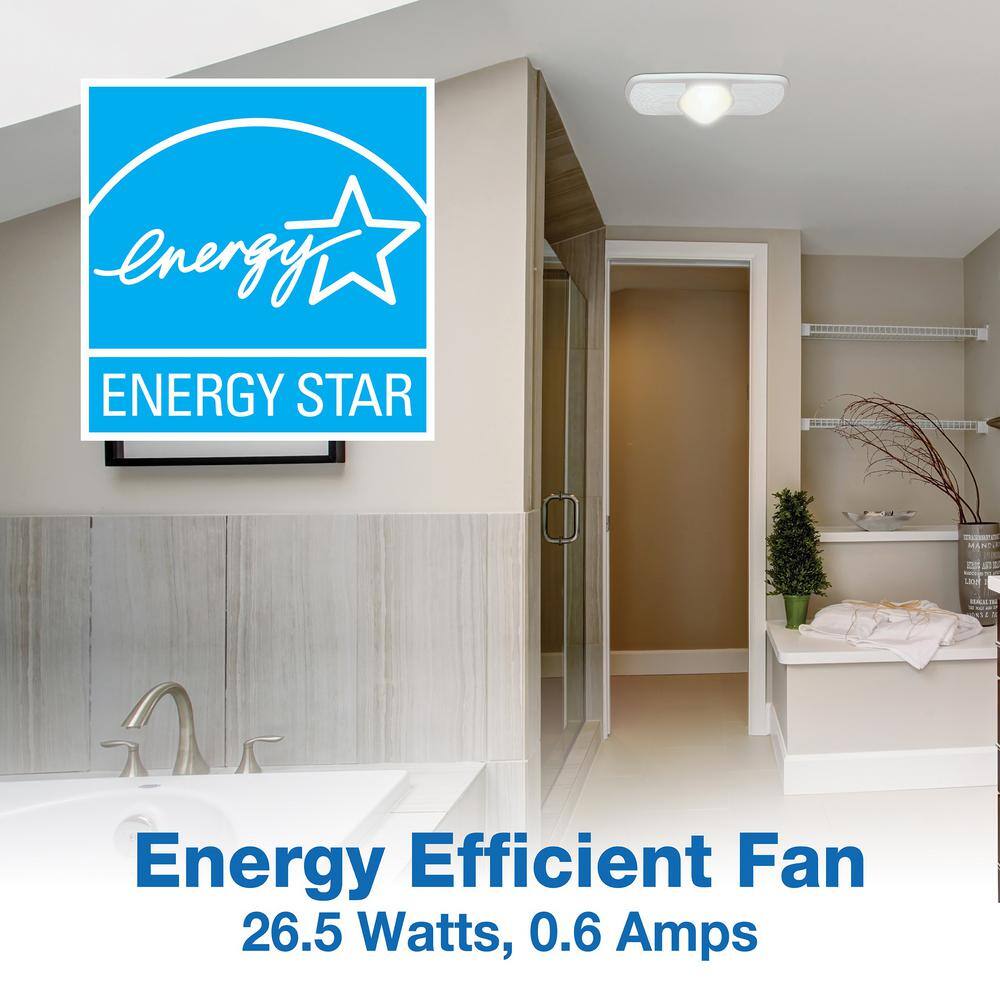 White Galvanized Steel LED Ceiling Mount Exhaust Fan