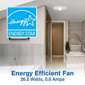 ENERGY STAR Certified Quiet 100 CFM Ceiling Bathroom Exhaust Fan with LED Light