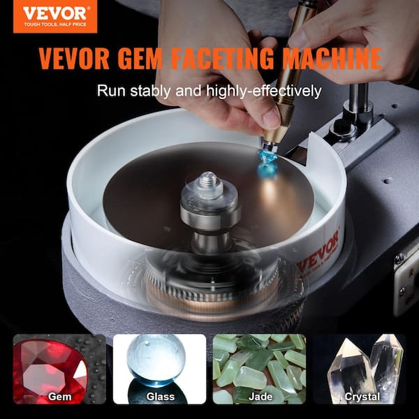 VEVOR Gem Faceting Machine, 3.2A 180W 2800RPM Corded Jade Grinding