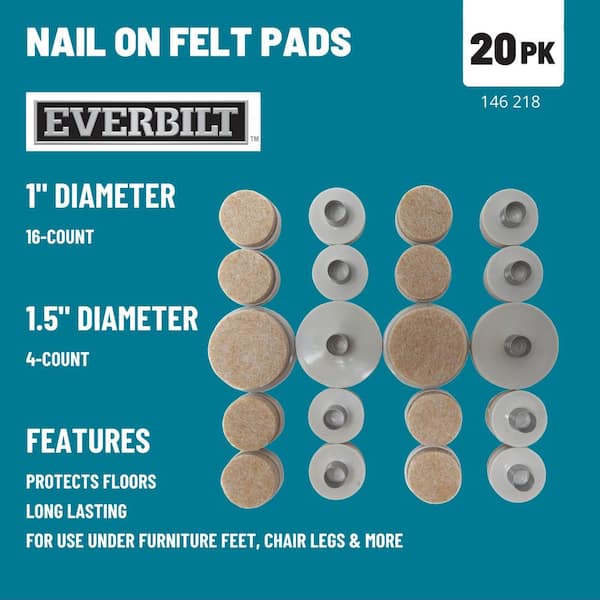 20 Pack Self Adhesive Felt Pads Furniture Floor Scratch Protector
