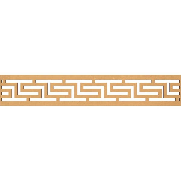 Ekena Millwork Tulum Fretwork 0.375 in. D x 46.625 in. W x 8 in. L MDF Wood Panel Moulding