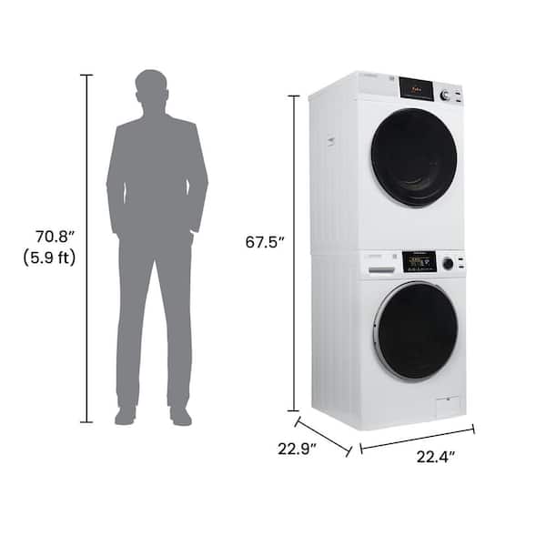 Digital Touch Apartment 110-Volt Set 1.9 cu. ft. Washer + 4 cu. ft. Vented Digital Dryer