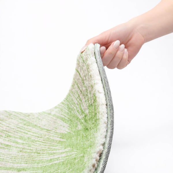 Dream Shag Premium Machine Washable Abstract ADS642 Aloe 10 ft. x 14 ft. Area Rug