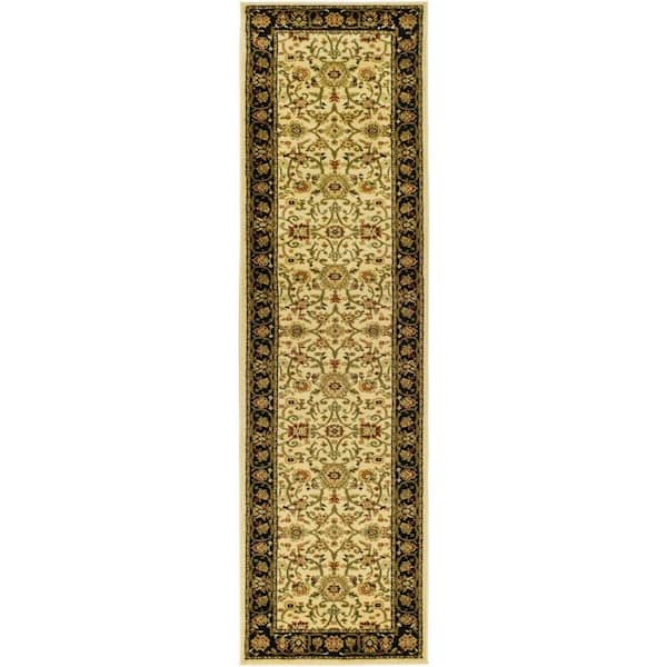 SAFAVIEH Lyndhurst Ivory/Black 2 ft. x 8 ft. Border Runner Rug
