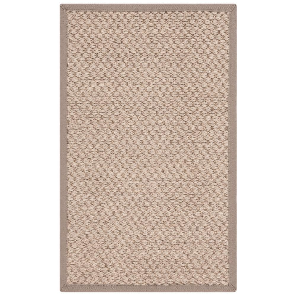 Handmade Natural Fiber Gray Sisal Area Rug 2'6" x 4'