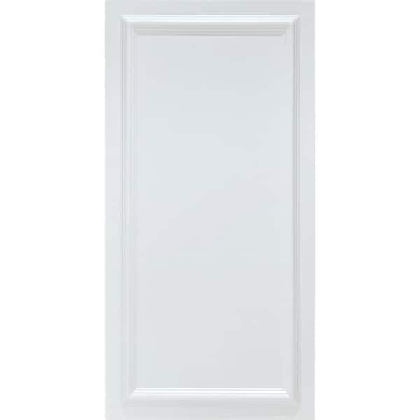 Framed Panel White Heron 1.6 ft. x 3.3 ft. Decorative Foam Glue Up Ceiling Tile (21.4 sq. ft./case)
