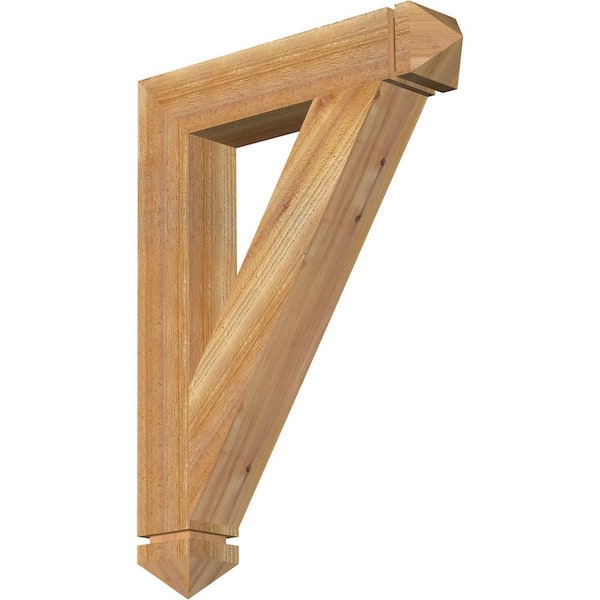 Ekena Millwork 4 in. x 30 in. x 22 in. Western Red Cedar Traditional Arts and Crafts Rough Sawn