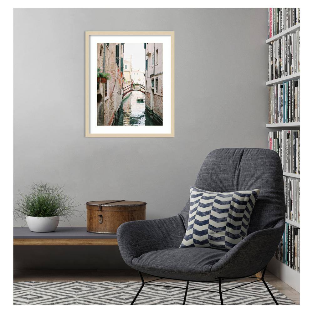 Love in Italy 21"x25" Beige Wood Framed Wall Art Print