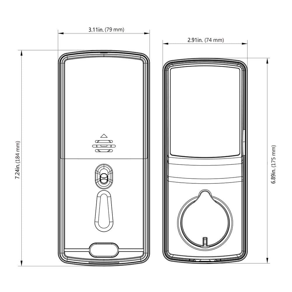 Matte Black Smart Deadbolt with Fingerprint and Keypad
