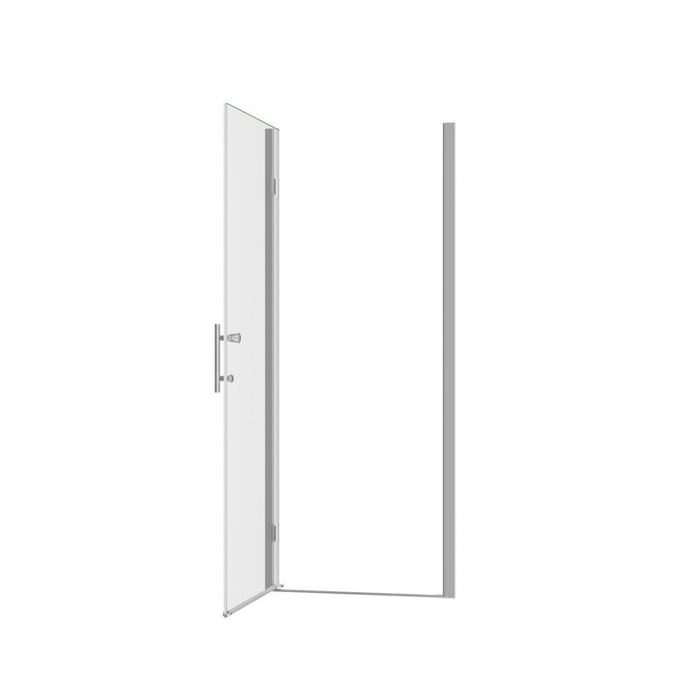 32" White Acrylic Shower Pan Base with Chrome Drain Cover