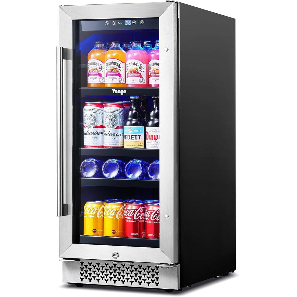 Magic Chef Beverage 23.4 in. 154 (12 oz.) Can Beverage Cooler, Stainless  Steel HMBC58ST - The Home Depot