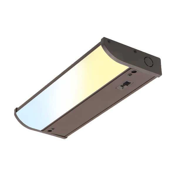 Seamless 9 in. Hardwired Bronze Integrated LED Under Cabinet Light 1-Pack