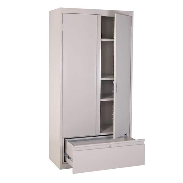Sandusky Steel Freestanding Garage Cabinet in Gray (36 in. W x 72 in. H x 18 in. D)
