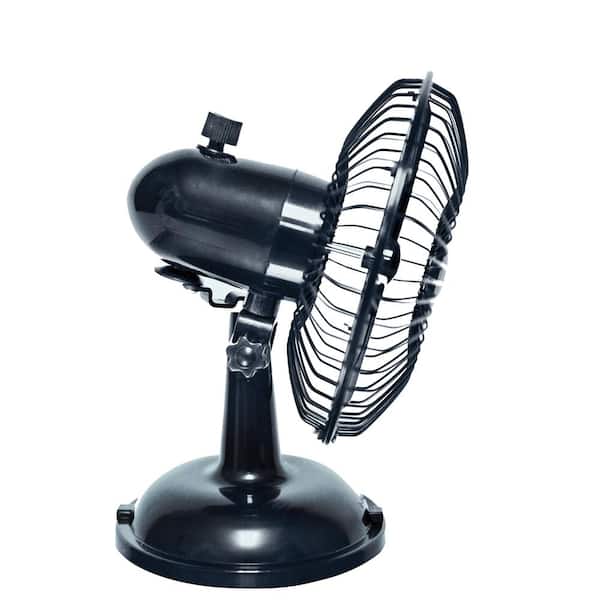 Comfort Zone 5 in. Oscillating Desk Fan with Dual Battery and USB