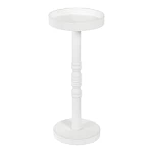 Bellport 9.75 in. White Wood End Table
