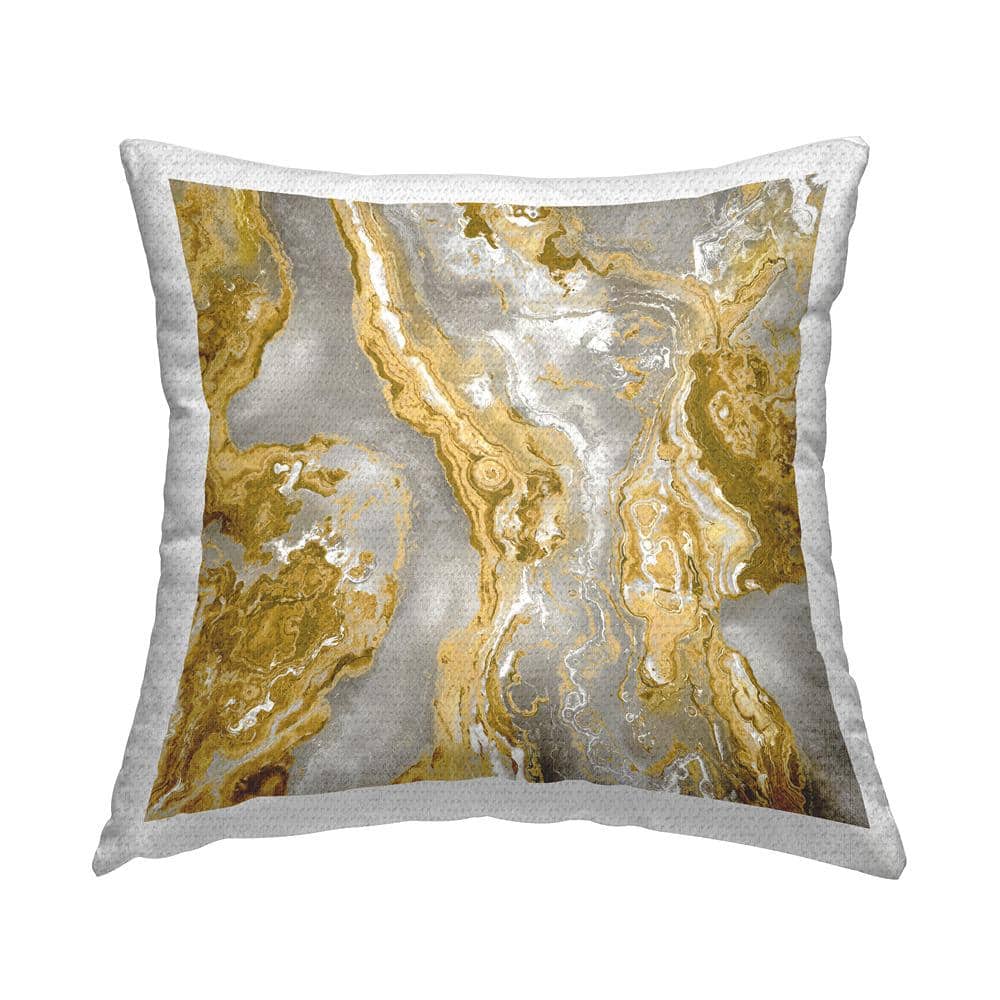 Lustrous Chic Glam Pattern Gold Square Outdoor Throw Pillow price history on PriceWatchPro