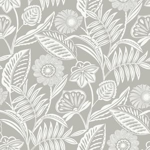 A-Street Prints Buttercup Black Flower Paper Strippable Roll (Covers 56.4  sq. ft.) 2782-24507 - The Home Depot