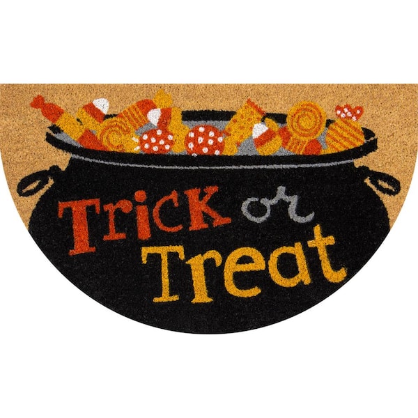 Home Accents Holiday Trick or Treat 18 in. x 30 in. Coir Door Mat