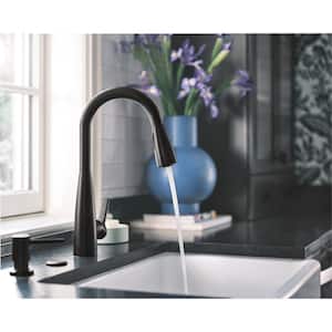 Haelyn Single-Handle Pull-Down Sprayer Kitchen Faucet with Reflex and Power Clean in Matte Black