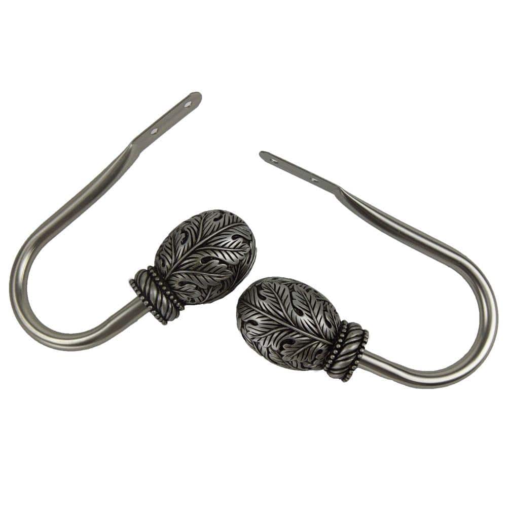 Forest Holdback Satin Nickel Steel Hook Curtain Holdback (Set of 2) price history on PriceWatchPro