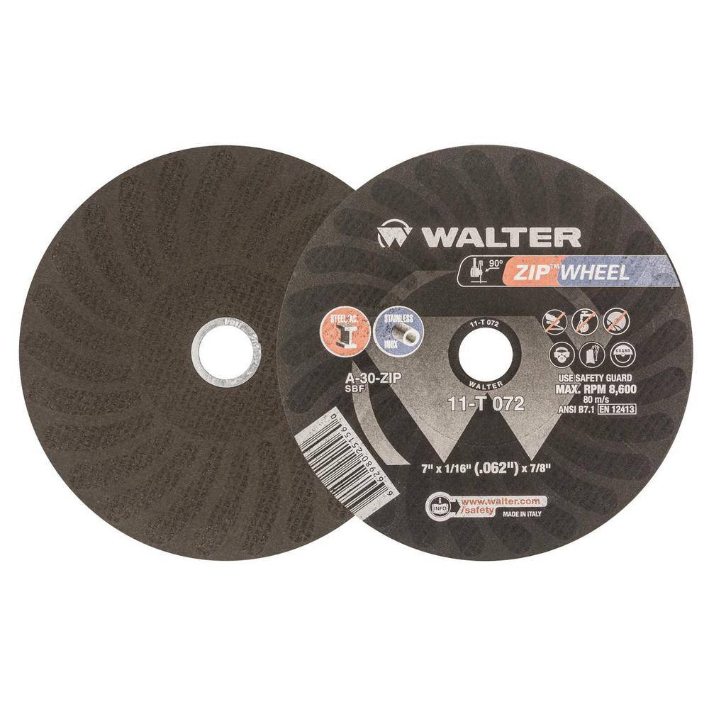 Zip Wheel 7 in. x 7/8 in. Arbor x 1/16 in. Highest Performing Cut-Off Wheel (25-Pack) price history on PriceWatchPro