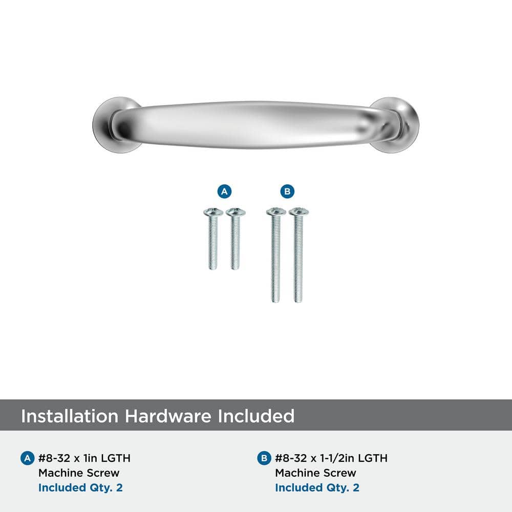 Polished Chrome 3-Inch Modern Cabinet Drawer Pull