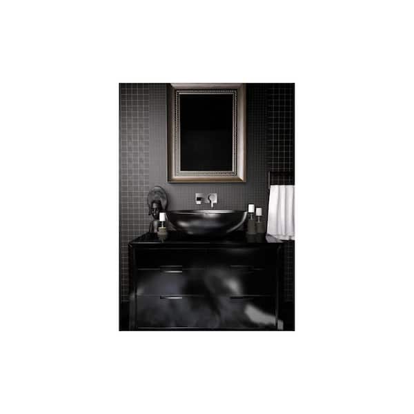 Noir Luxe 12 in. x 12 in. Honed Charcoal Black Marble Mosaic Square Wall and Floor Tile (5 sq. ft./case)-5 Pack