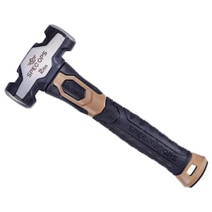 Drilling Hammer, 2 lb. Sledge hammer with Bi-Material Shock Absorbing and Vibration Dampening Handle, Black/Tan