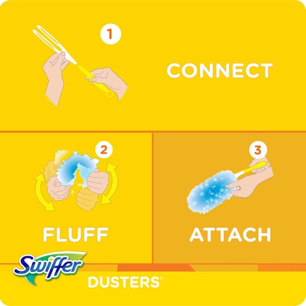 Microfiber Dusters Starter Kit, Includes 1 Handle and 5 Dusters