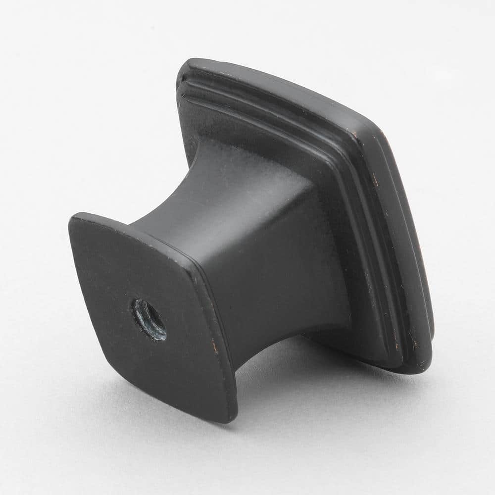 Oil Rubbed Bronze Square Cabinet Knobs with Mounting Hardware