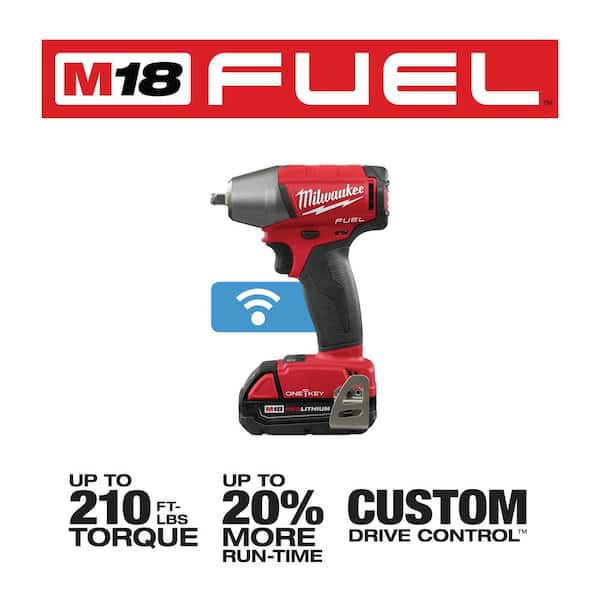 Milwaukee M18 FUEL ONE KEY 18V Lithium Ion Brushless Cordless 3 8