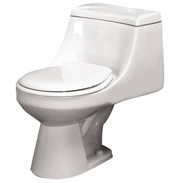 Pegasus Vogue 1-Piece 1.6 GPF Round Front Water Closet Toilet in White-DISCONTINUED
