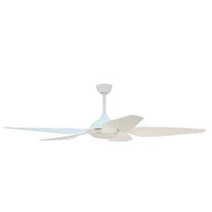 Fabrica 66 in. Integrated LED Indoor White Voice Activated Smart Ceiling Fan