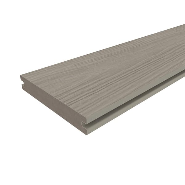 NewTechWood Magellan PLUS 0.88 in. x 5.43 in. x 8 ft. Rustic and Wood Grain Roman Antique Grooved Composite Decking Board