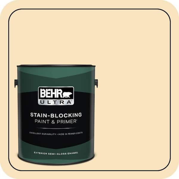 BEHR ULTRA 1 gal. Home Decorators Collection #HDC-CT-03 Candlewick Semi-Gloss Enamel Exterior Paint & Primer