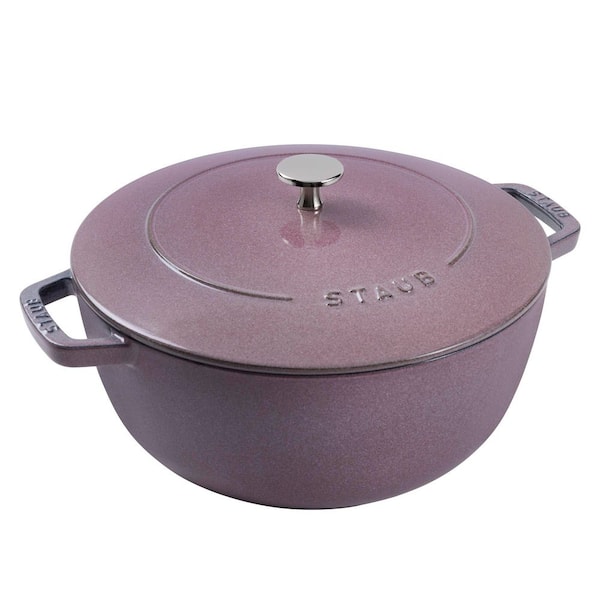 Cast Iron Essential French Oven, Dutch Oven, 5 qt. Serves 5-6, Made in France - Lilac